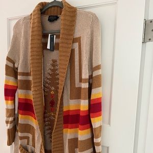NWT Pendleton Yellowstone Inspired Cardigan Duster Sweater Sz Large